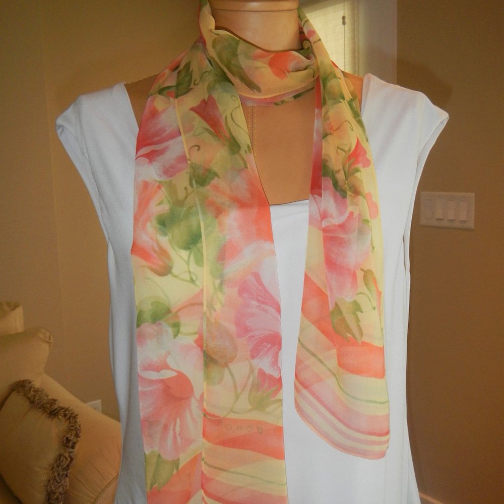 Talbots floral scarf